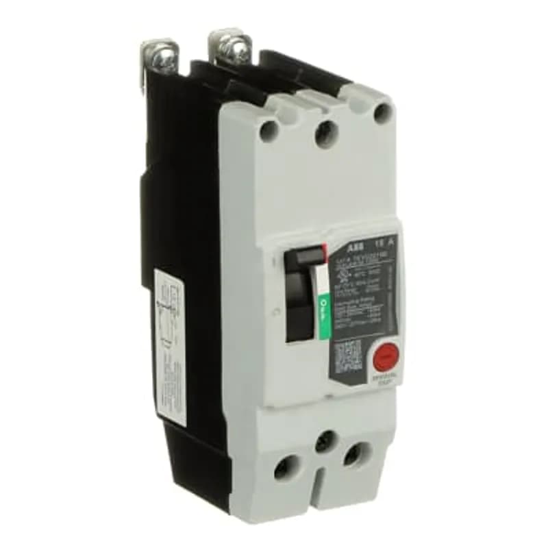 The TEY is a one-inch wide per pole, compact, "bolt-on" circuit breaker for use on grounded 480Y/277 Vac systems. The bolt-on mounting base accessory makes the TEY suitable for varied applications as a lug-lug breaker. All TEY circuit breakers feature Quick-make / Quick-break mechanisms, common trip bars, and easy to spot trip indication to ensure safety and reliability. TEYD breakers are available in 1, 2, and 3 pole versions, 2&3 pole versions can be ordered with auxiliary contact, shunt trip, undervoltage release, or bell alarm accessories. 15A 2POLE 25KA 480/277 CKT BKR