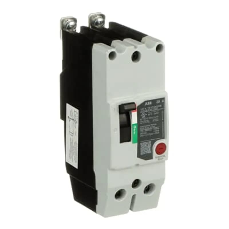 The TEY is a one-inch wide per pole, compact, "bolt-on" circuit breaker for use on grounded 480Y/277 Vac systems. The bolt-on mounting base accessory makes the TEY suitable for varied applications as a lug-lug breaker. All TEY circuit breakers feature Quick-make / Quick-break mechanisms, common trip bars, and easy to spot trip indication to ensure safety and reliability. TEYD breakers are available in 1, 2, and 3 pole versions 2&3 pole versions can be ordered with auxiliary contact, shunt trip, undervoltage release, or bell alarm accessories. TEYX CIRCUIT BREAKER 2P 20A