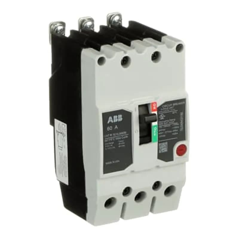The TEY is a one-inch wide per pole, compact, "bolt-on" circuit breaker for use on grounded 480Y/277 Vac systems. The bolt-on mounting base accessory makes the TEY suitable for varied applications as a lug-lug breaker. All TEY circuit breakers feature Quick-make / Quick-break mechanisms, common trip bars, and easy to spot trip indication to ensure safety and reliability. TEYL breakers are available in 1, 2, and 3 pole versions 2&3 pole versions can be ordered with auxiliary contact, shunt trip, undervoltage release, or bell alarm accessories. TEYx Circuit Breaker 3P 60A