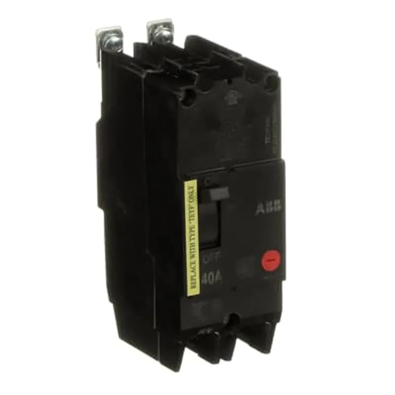 The TEYF is a one-inch wide per pole, compact, "bolt-on" circuit breaker for use on grounded 480Y/277 Vac systems. The bolt-on mounting base accessory makes the TEYF suitable for varied applications as a lug-lug breaker. All TEYF circuit breakers feature Quick-make / Quick-break mechanisms, common trip bars, and easy to spot trip indication to ensure safety and reliability. TEYF breakers are available in 1, 2, and 3 pole versions and can be ordered with auxiliary contact and shunt trip accessories. TEYF 2 POLE 40 AMP