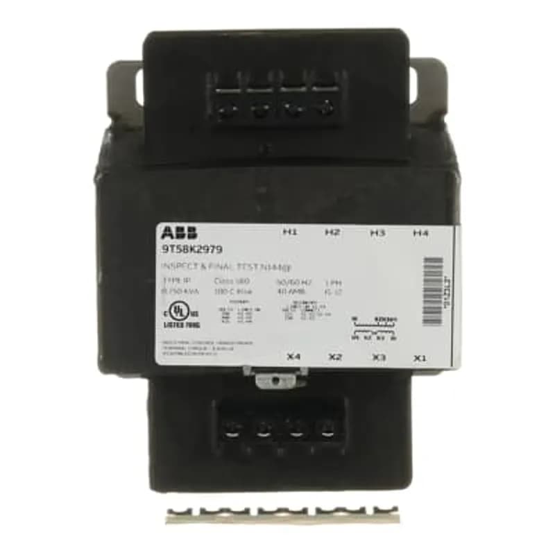 ABB's General purpose encapsulated open core, and coil transformer (also known as Type IP Control Power transformers) are ideally suited for industrial and light-duty loads, HVAC applications, signal and alarm systems, industrial control panels, lighting, and circuit isolation. The optional fuse block adapter kits enable input and output flexibility. Type IP Control Power transformers are an economical alternative to high in-rush/machine tool transformers.