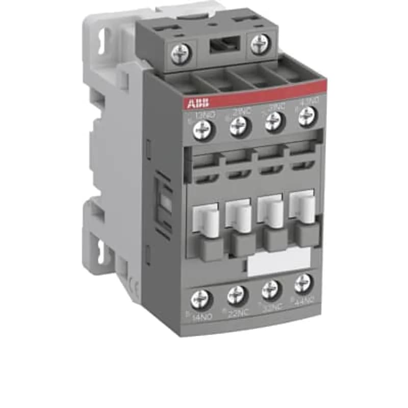 NFB contactor relays comply with the latest railway rolling stock standards and allow installation in passengers or driver cabins for trains frequently operating tunnels or undergrounds. They are used for switching auxiliary and control circuits. Improve the compactness of the installations thanks to reduced dimension and side-by-side mounting requiring less 15% width (without spacing) from -40 °C up to +70 °C. Meet all main rollling stocks standards: IEC 60947-4-1, IEC 60947-5-1, IEC 60077-1/-2 and applicable parts of EN 50155 standards, shocks and vibration withstand conforming to IEC 61373 cat. 1, class B. Reach the highest levels in fire and smoke behaviour with compliance to European standard EN 45545-2 (HL2, HL3 hazard levels) in group mounting. Reduce train energy with lighter devices and requiring 68% less coil energy consumption in operation. Electronic coil interface accepting sinusoïdal AC 50/60 Hz control supplies included inside Ucmin.... Ucmax voltage range. Max permitted AC 50/60 Hz control voltage must not be exceeded (see technical data). Wide range of auxiliary contact blocks for front and side mounting.