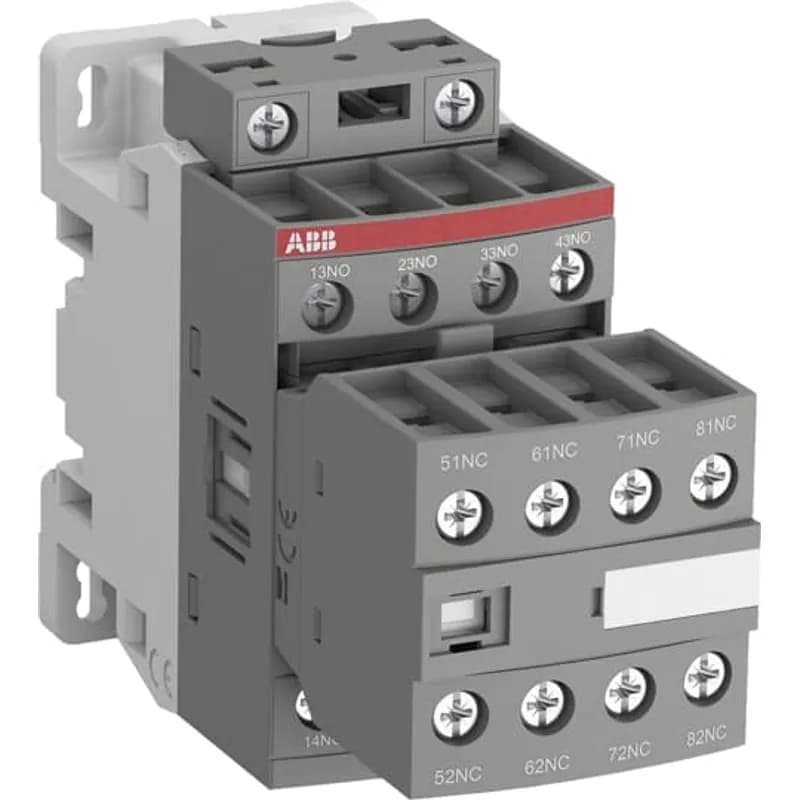 NFZB contactor relays comply with the latest railway rolling stock standards and allow installation in passengers or driver cabins for trains frequently operating tunnels or undergrounds. They are used for switching auxiliary and control circuits. Improve the compactness of the installations thanks to reduced dimension and side-by-side mounting requiring less 15% width (without spacing) from -40 °C up to +70 °C. Meet all main rollling stocks standards: IEC 60947-4-1, IEC 60947-5-1, IEC 60077-1/-2 and applicable parts of EN 50155 standards, shocks and vibration withstand conforming to IEC 61373 cat. 1, class B. Reach the highest levels in fire and smoke behaviour with compliance to European standard EN 45545-2 (HL2, HL3 hazard levels) in group mounting. Reduce train energy with lighter devices and requiring 68% less coil energy consumption in operation. Electronic coil interface handling large DC voltage fluctuation voltage, including several Uc DC control voltages used for battery supply and accepting sinusoïdal AC 50/60 Hz control supplies included inside Ucmin.... Ucmax voltage range. Max permitted AC 50/60 Hz control voltage must not be exceeded (see technical data). Wide range of auxiliary contact blocks for front and side mounting.
