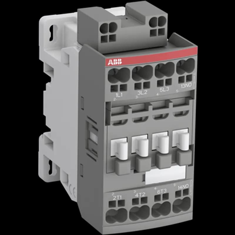 AF09..K 3-pole contactors are used for controlling power circuits up to 690 V AC and 220 V DC. They are mainly used for controlling 3-phase motors, non-inductive or slightly inductive loads. AF... contactors include an electronic coil interface accepting a wide control voltage Uc min. ... Uc max. Only four coils cover control voltages between 24...500 V 50/60 Hz or 20...500 V DC. AF contactors can manage large control voltage variations. One coil can be used for different control voltages used worldwide without any coil change. AF contactors have built-in surge protection and do not require additional surge suppressors. AF09..K include Push-in Spring terminals. Only one push is all you need for extremely fast wiring: faster than ever installation, easier than ever wiring, reliable as ever connections. The AF... series 1-stack 3-pole contactors are of the block type design. - Main poles and auxiliary contact blocks: 3 main poles, 1 built-in auxiliary contact, front and side-mounted add-on auxiliary contact blocks. (mechanically-linked auxiliary contacts compliant with Annex L of IEC 60947-5-1. N.C. mirror contacts compliant with Annex F of IEC 60947-4-1) - Accessories: a wide range of accessories is available.
