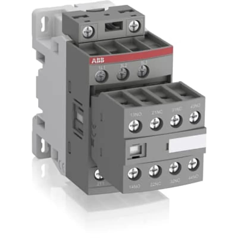 AF12 contactors are used for controlling power circuits up to 690 V AC and 220 V DC. They are mainly used for controlling 3-phase motors, non-inductive or slightly inductive loads. AF... contactors include an electronic coil interface accepting a wide control voltage Uc min. ... Uc max. Only four coils cover control voltages between 24...500 V 50/60 Hz or 20...500 V DC. AF contactors can manage large control voltage variations. One coil can be used for different control voltages used worldwide without any coil change. AF contactors have built-in surge protection and do not require additional surge suppressors. The AF... series 2-stack 3-pole contactors are of the block type design. - Main poles and auxiliary contact blocks: 3 main poles with a non-removable front-mounted 2 N.O. + 2 N.C. auxiliary contact block, side-mounted add-on auxiliary contact blocks (mechanically-linked auxiliary contacts compliant with Annex L of IEC 60947-5-1 including the "Mechanically Linked" symbol on the contactor side. N.C. mirror contacts compliant with Annex F of IEC 60947-4-1) - Control circuit: AC or DC operated - Accessories: a wide range of accessories is available. Note: 2-stack contactors available in some countries: please consult your ABB representative.