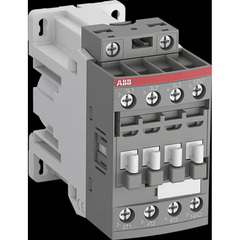 AF16Z 3-pole contactors are used for controlling power circuits up to 690 V AC and 220 V DC. They are mainly used for controlling 3-phase motors, non-inductive or slightly inductive loads. AF16Z contactors with coil 30 include a 24 V DC electronic coil interface with a built-in surge suppression, obtaining a reduced holding coil consumption up to 1.7 W for a low panel energy consumption and a direct control by PLC-output ⥠250 mA 24 V DC, without need of additional interface relay. Only AF..Z..-30 contactors need to respect the polarity on the coil terminals (A1+ and A2-). The AF... series 1-stack 3-pole contactors are of the block type design. - Main poles and auxiliary contact blocks: 3 main poles, 1 built-in auxiliary contact, front and side-mounted add-on auxiliary contact blocks. (mechanically-linked auxiliary contacts compliant with Annex L of IEC 60947-5-1. N.C. mirror contacts compliant with Annex F of IEC 60947-4-1) - Accessories: a wide range of accessories is available.