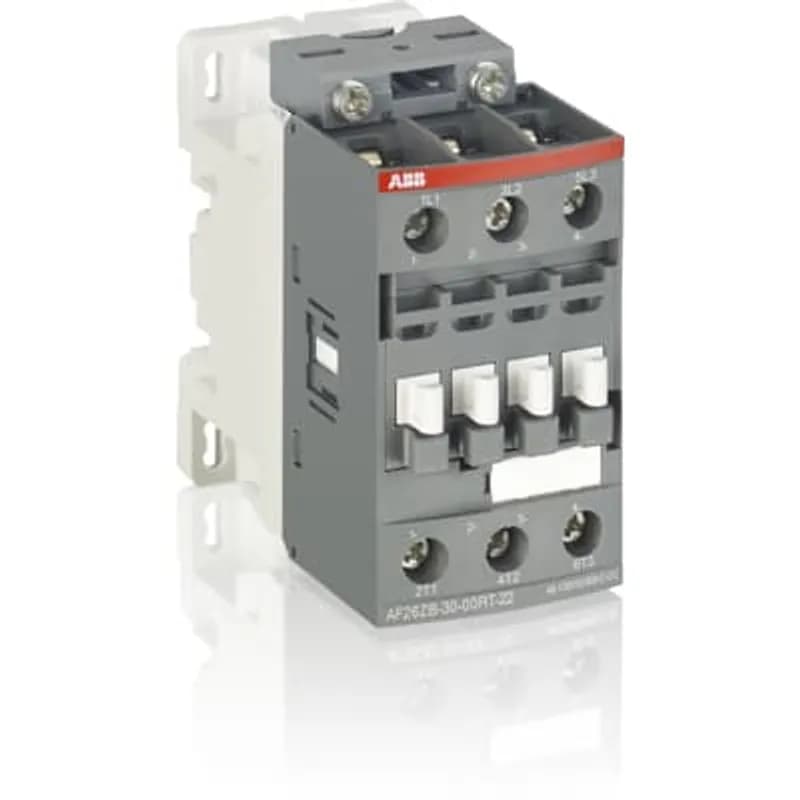 AF30ZB..RT 3-pole contactors comply with the latest railway rolling stock standards and allow installation in passengers or driver cabins for trains frequently operating tunnels or undergrounds. They are mainly used for controlling 3-phase motors and power circuits up to 690 V AC and 220 V DC. Improve the compactness of the installations thanks to reduced dimension and side-by-side mounting requiring less 15% width (without spacing) from -40 °C up to +70 °C. Meet all main rollling stocks standards: IEC 60947-4-1, IEC 60947-5-1, IEC 60077-1/-2 and applicable parts of EN 50155 standards, shocks and vibration withstand conforming to IEC 61373 cat. 1, class B. Reach the highest levels in fire and smoke behaviour with compliance to European standard EN 45545-2 (HL2, HL3 hazard levels) in group mounting Reduce train energy with lighter devices and requiring 68% less coil energy consumption in operation. Electronic coil interface handling large DC voltage fluctuation voltage, including several Uc DC control voltages used for battery supply and accepting sinusoïdal AC 50/60 Hz control supplies included inside Ucmin.... Ucmax voltage range. Max permitted AC 50/60 Hz control voltage must not be exceeded (see technical data). Wide range of auxiliary contact blocks for front and side mounting.