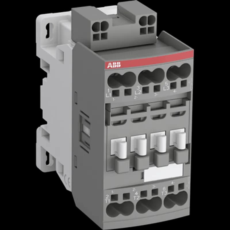 ABB - Electrification AF26Z-30-00K-20 - AF26Z..K 3-pole contactors are used for controlling power circuits up to 690 V AC and 220 V DC. They are mainly used for controlling 3-phase motors, non-inductive or slightly inductive loads. AF..Z contactors include an electronic coil interface accepting a wide control voltage Uc min. ... Uc max. Only four coils cover control voltages between 24...250 V 50/60 Hz or 12...250 V DC. AF..Z contactors can manage large control voltage variations. One coil can be used for different control voltages used worldwide without any coil change. AF..Z contactors allow direct control by PLC-output ≥ 24 V DC 500 mA and obtain a reduced holding coil consumption. AF..Z contactors withstand short voltage dips and voltage sags (SEMI F47-0706 compliance) between 24...250 V 50/60 Hz. AF..Z contactors have built-in surge protection and do not require additional surge suppressors. Only AF..Z..-20 contactors need to respect the polarity on the coil terminals (A1+ and A2-). AF26Z..K include Push-in Spring terminals. Only one push is all you need for extremely fast wiring: faster than ever installation, easier than ever wiring, reliable as ever connections. The AF... series 1-stack 3-pole contactors are of the block type design. - Main poles and auxiliary contact blocks: 3 main poles, front and side-mounted add-on auxiliary contact blocks. (mechanically-linked auxiliary contacts compliant with Annex L of IEC 60947-5-1. N.C. mirror contacts compliant with Annex F of IEC 60947-4-1) - Accessories: a wide range of accessories is available.