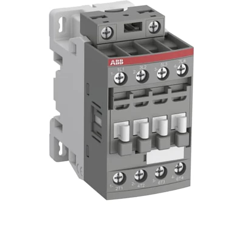 AF38ZB 4-pole contactors comply with the latest railway rolling stock standards and allow installation in passengers or driver cabins for trains frequently operating tunnels or undergrounds. They are mainly used for controlling non-inductive or slightly inductive loads and generally for controlling power circuits up to 690 V AC and 440 V DC. Improve the compactness of the installations thanks to reduced dimension and side-by-side mounting requiring less 15% width (without spacing) from -40 °C up to +70 °C. Meet all main rollling stocks standards: IEC 60947-4-1, IEC 60947-5-1, IEC 60077-1/-2 and applicable parts of EN 50155 standards, shocks and vibration withstand conforming to IEC 61373 cat. 1, class B. Reach the highest levels in fire and smoke behaviour with compliance to European standard EN 45545-2 (HL2, HL3 hazard levels) in group mounting. Reduce train energy with lighter devices and requiring 68% less coil energy consumption in operation. Electronic coil interface handling large DC voltage fluctuation voltage, including several Uc DC control voltages used for battery supply and accepting sinusoïdal AC 50/60 Hz control supplies included inside Ucmin.... Ucmax voltage range. Max permitted AC 50/60 Hz control voltage must not be exceeded (see technical data). Wide range of auxiliary contact blocks for front and side mounting.