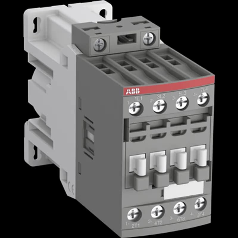 AF38Z 4-pole contactors are used for controlling power circuits up to 690 V AC and 440 V DC. They are mainly used for controlling non-inductive or slightly inductive loads (i.e. resistance furnaces...). AF38Z contactors with coil 30 include a 24 V DC electronic coil interface with a built-in surge suppression, obtaining a reduced holding coil consumption up to 1.7 W for a low panel energy consumption and a direct control by PLC-output ≥ 250 mA 24 V DC, without need of additional interface relay. Only AF..Z..-30 contactors need to respect the polarity on the coil terminals (A1+ and A2-). The AF... series 4-pole contactors are of the block type design. - Main poles and auxiliary contact blocks: 2 N.O. + 2 N.C. main poles, front and side-mounted add-on auxiliary contact blocks. (mechanically-linked auxiliary contacts compliant with Annex L of IEC 60947-5-1. N.C. mirror contacts compliant with Annex F of IEC 60947-4-1) - Accessories: a wide range of accessories is available.