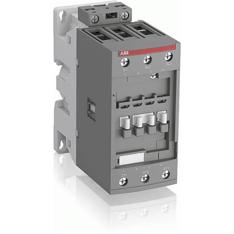 AF40 contactors are used for controlling power circuits up to 690 V AC and 220 V DC. They are mainly used for controlling 3-phase motors, non-inductive or slightly inductive loads. AF... contactors include an electronic coil interface accepting a wide control voltage Uc min. ... Uc max. Only four coils cover control voltages between 24...500 V 50/60 Hz or 20...500 V DC. AF contactors can manage large control voltage variations. One coil can be used for different control voltages used worldwide without any coil change. AF contactors have built-in surge protection and do not require additional surge suppressors. The AF... series 1-stack 3-pole contactors are of the block type design. - Main poles and auxiliary contact blocks: 3 main poles, front and side-mounted add-on auxiliary contact blocks (mechanically-linked auxiliary contacts compliant with Annex L of IEC 60947-5-1. N.C. mirror contacts compliant with Annex F of IEC 60947-4-1) - Control circuit: AC or DC operated - Accessories: a wide range of accessories is available.