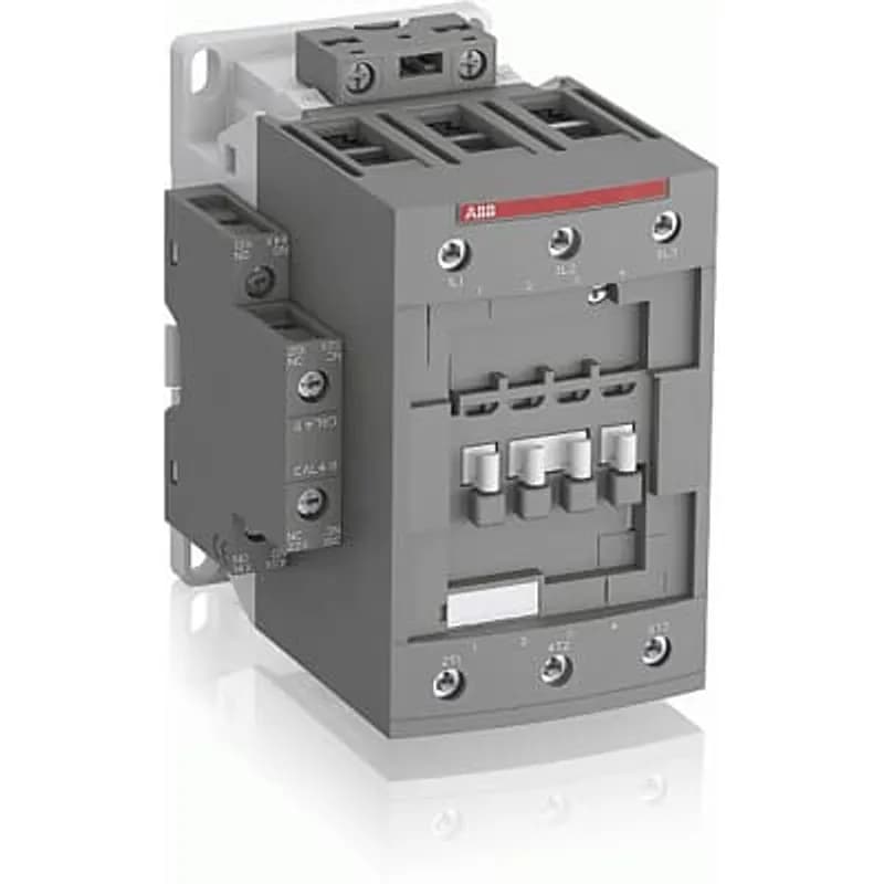 ABB - Electrification AF96-30-11-13 - AF96 contactors are used for controlling power circuits up to 690 V AC and 220 V DC. They are mainly used for controlling 3-phase motors, non-inductive or slightly inductive loads. AF... contactors include an electronic coil interface accepting a wide control voltage Uc min. ... Uc max. Only four coils cover control voltages between 24...500 V 50/60 Hz or 20...500 V DC. AF contactors can manage large control voltage variations. One coil can be used for different control voltages used worldwide without any coil change. AF contactors have built-in surge protection and do not require additional surge suppressors. The AF... series 2-stack 3-pole contactors are of the block type design. - Main poles and auxiliary contact blocks: 3 main poles with side-mounted 1 N.O. + 1 N.C. auxiliary contact block, front-mounted add-on auxiliary contact blocks (mechanically-linked auxiliary contacts compliant with Annex L of IEC 60947-5-1 including the "Mechanically Linked" symbol on the contactor side. N.C. mirror contacts compliant with Annex F of IEC 60947-4-1) - Control circuit: AC or DC operated - Accessories: a wide range of accessories is available. Note: 2-stack contactors available in some countries: please consult your ABB representative. AF..-30-..-11 not suitable for a direct control by PLC-output.