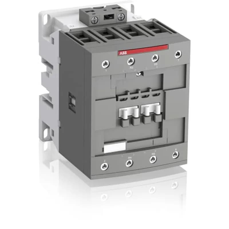 AF80 4-pole contactors are used for controlling power circuits up to 690 V AC and 440 V DC. They are mainly used for controlling non-inductive or slightly inductive loads (i.e. resistance furnaces...). AF... contactors include an electronic coil interface accepting a wide control voltage Uc min. ... Uc max. Only four coils cover control voltages between 24...500 V 50/60 Hz or 20...500 V DC. AF contactors can manage large control voltage variations. One coil can be used for different control voltages used worldwide without any coil change. AF contactors have built-in surge protection and do not require additional surge suppressors. The AF... series 4-pole contactors are of the block type design. - Main poles and auxiliary contact blocks: 2 N.O. + 2 N.C. main poles, front and side-mounted add-on auxiliary contact blocks (mechanically-linked auxiliary contacts compliant with Annex L of IEC 60947-5-1. N.C. mirror contacts compliant with Annex F of IEC 60947-4-1) - Control circuit: AC or DC operated - Accessories: a wide range of accessories is available.