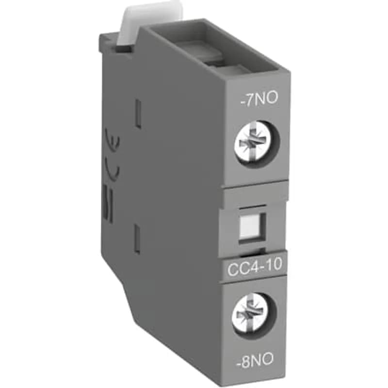 For clipping onto the right- and/or left-hand side of the contactors. The auxiliary contact blocks are equipped with screw type connecting terminals delivered open, protected against accidental direct contact and bear the corresponding function marking.