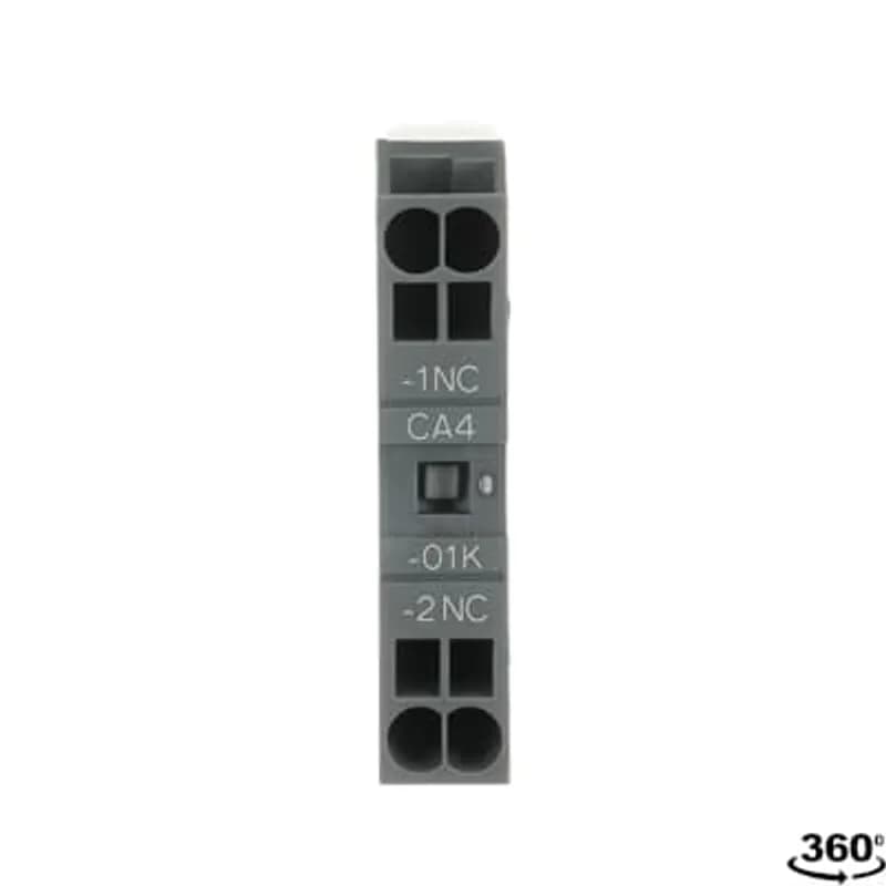The auxiliary contact blocks are equipped with push-in spring terminals protected against accidental direct contact and bear the corresponding function marking.