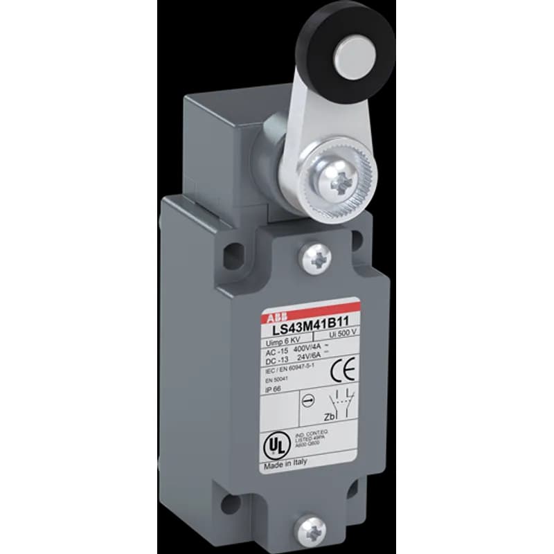 ABB - Electrification LS40M41B11 - LMT SW 40MM MTL ROLLER LEVER