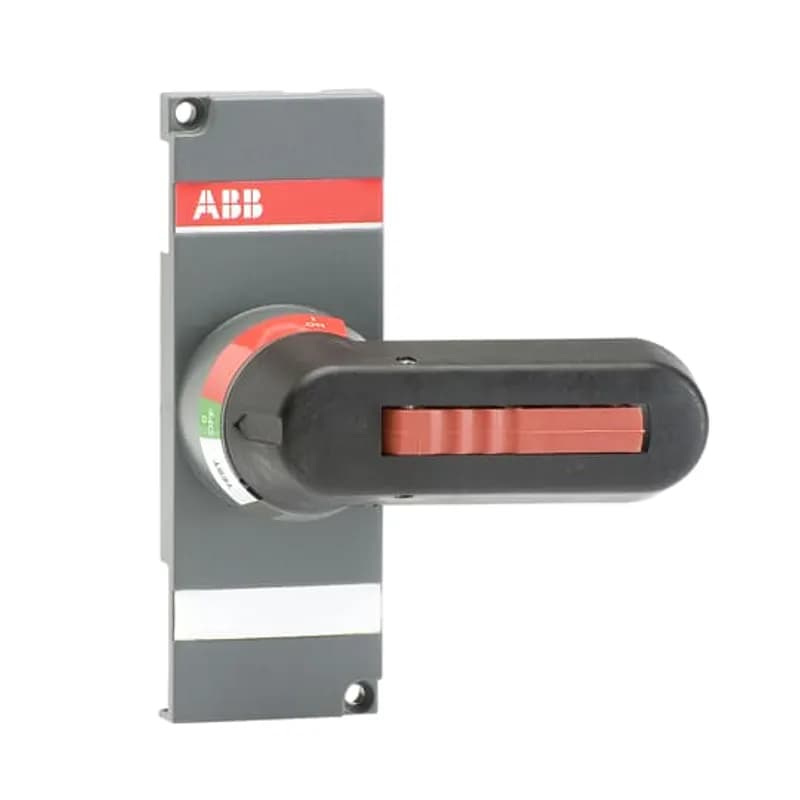ABB - Electrification OTV250EK - Indication Test-OFF-ON/Test-O-I. Padlockable with three padlocks in OFF-position. Includes shaft and mechanism cover.