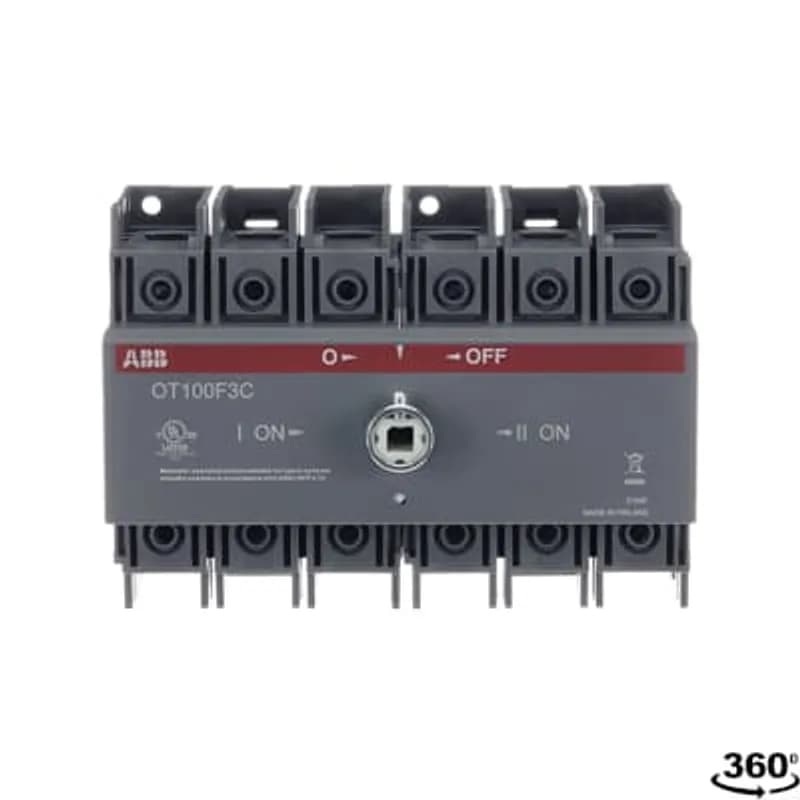 ABB - Electrification OT100F3C - OT100F3C CHANGE-OVER SWITCH, Handle and shaft need to be ordered separately, Open transition