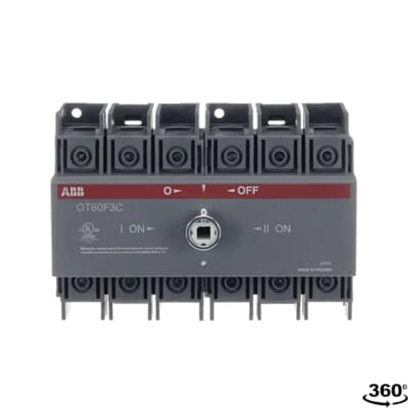 ABB - Electrification OT60F3C - OT60F3C CHANGE-OVER SWITCH, Handle and shaft need to be ordered separately, Open transition