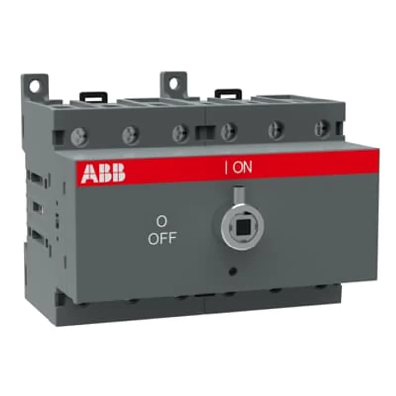 6-pole, front operated, base mounted, DIN-rail mountable switch-diconnector / non-fusible diconnect switch with protected clamp terminals, handle and shaft are not included