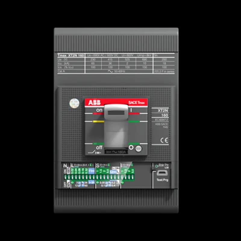 ABB - Electrification XT2SU3100EFF000XXX - C.BREAKER TMAX XT2S 125 UL/CSA FIXED THREE-POLE WITH FRONT TERMINALS AND SOLID-STATE RELEASE IN AC EKIP-LS/I R 100 A