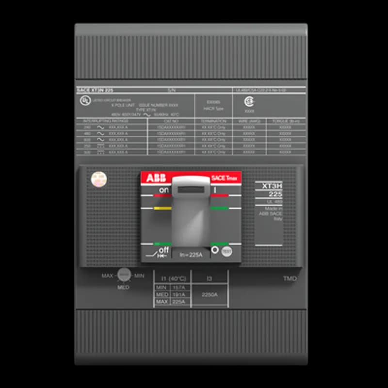 ABB - Electrification XT3SU3125AFF000XXX - XT3S 225 TMF 125-1250 3p F F UL/CSA