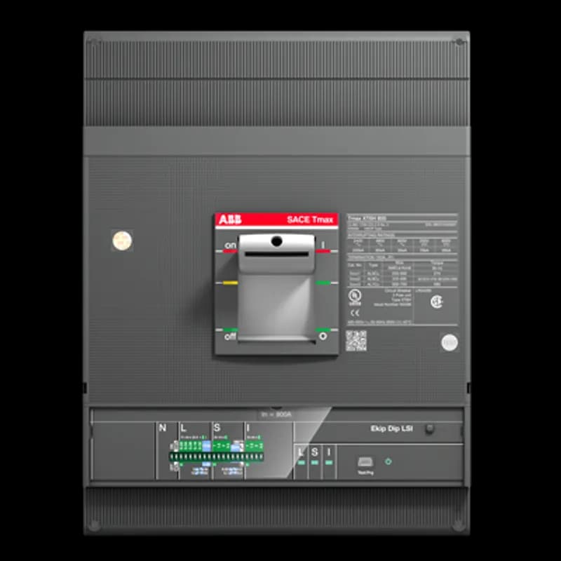 C.BREAKER TMAX XT6H 800 UL/CSA FIXED THREE-POLE WITH FRONT TERMINALS AND SOLID-STATE RELEASE IN AC EKIP DIP LS/I R 800