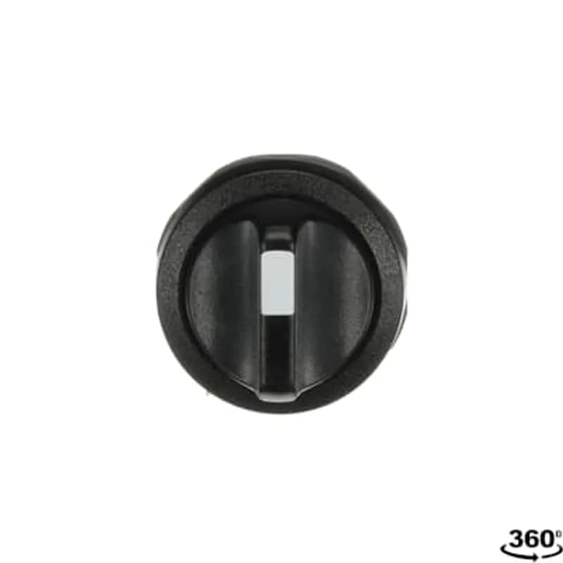 Modular Selector Switch - 2-Pos Maintained - Short handle - Black - Non-illuminated - Black plastic - No contact block