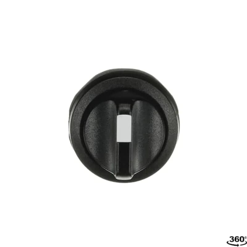 Modular Selector Switch - 2-Pos Maintained - Short handle - Black - Non-illuminated - Black plastic - No contact block