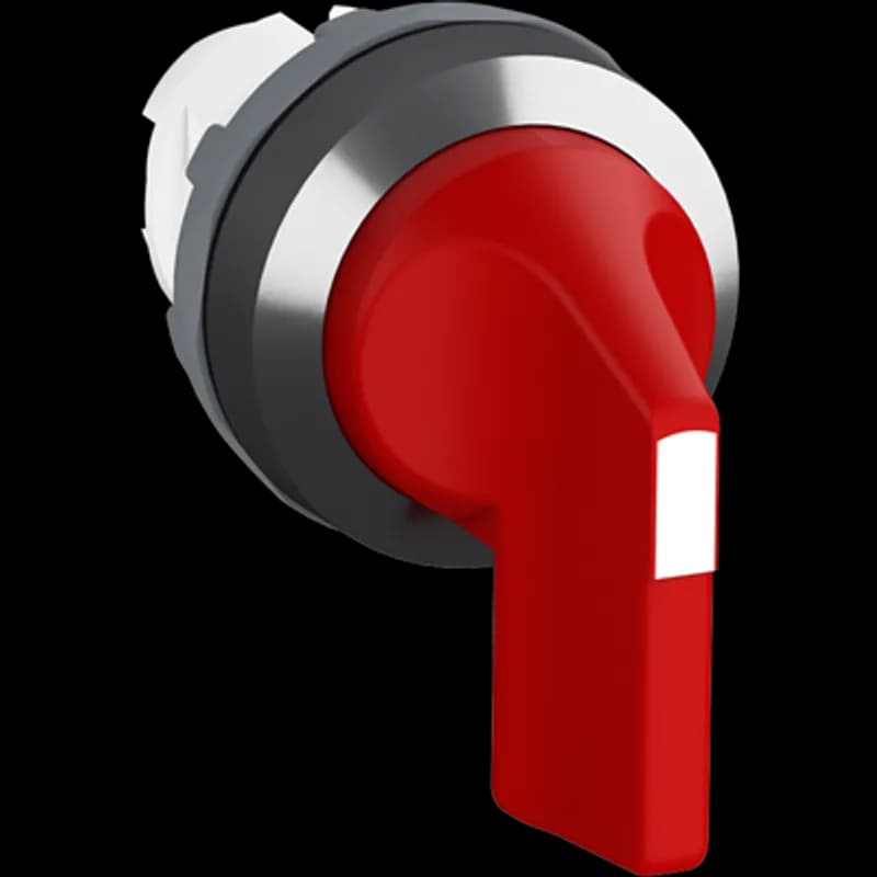 Modular Selector Switch - 2-Pos Maintained - Short handle - Black - Non-illuminated - Chrome plastic - No contact block