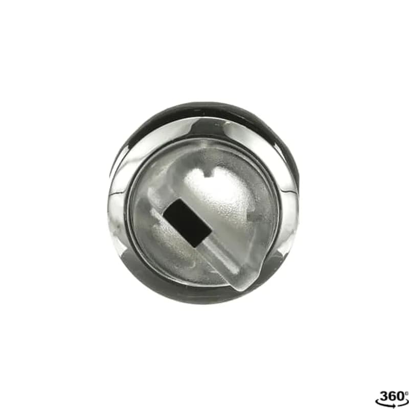 Modular Selector Switch - 2-Pos Maintained - Short handle - Clear - Illuminated - Chrome metal - No contact block