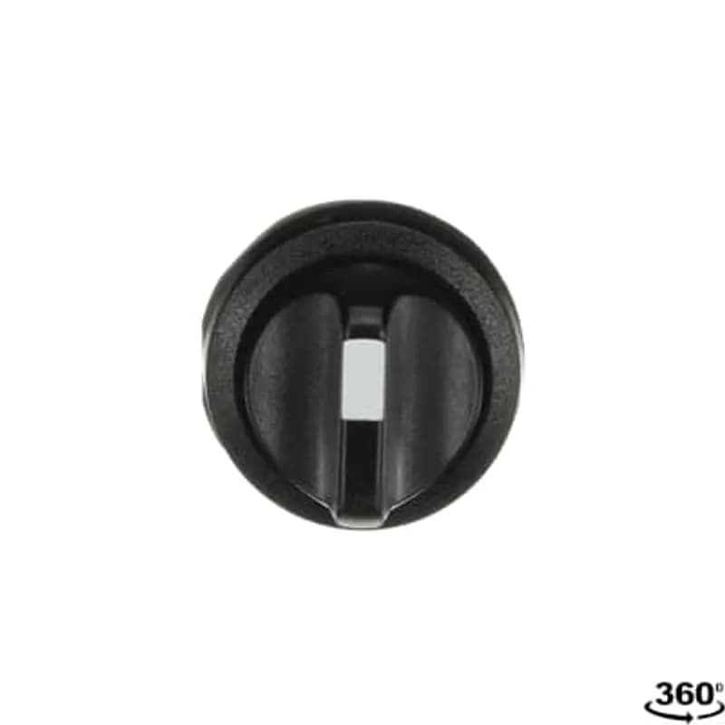 Modular Selector Switch - 3-Pos Momentary, spring return from A and C to B - Short handle - Black - Non-illuminated - Black plastic - No contact block