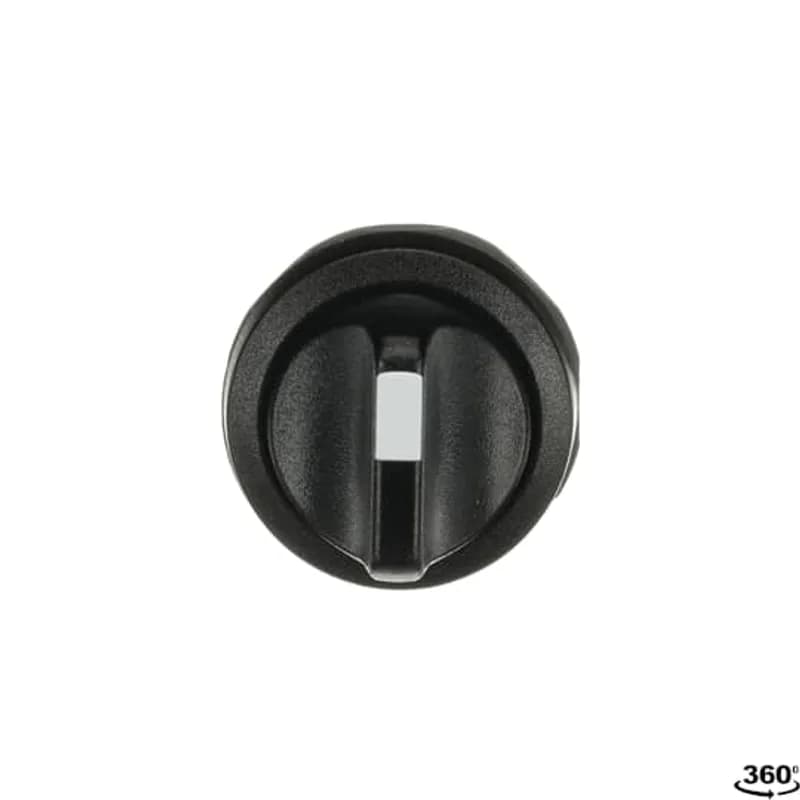 Modular Selector Switch - 3-Pos Maintained/Momentary, A and B fixed, spring return from C to B - Short handle - Black - Non-illuminated - Black plastic - No contact block
