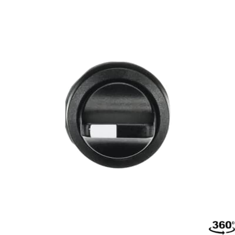 Modular Selector Switch - 3-Pos Momentary, spring return from A and C to B - Short handle - Black - Non-illuminated - Black plastic - No contact block