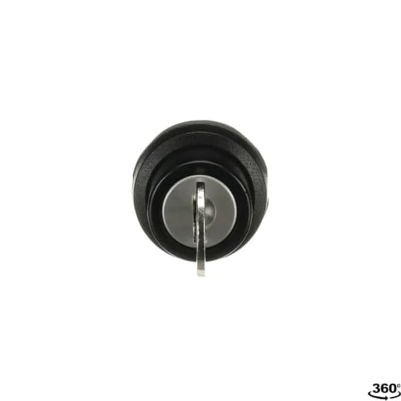 ABB - Electrification M2SSK1-101 - Modular Selector Switch - 2-Pos Maintained - Key - Black/Key - Non-illuminated - Black plastic - No contact block