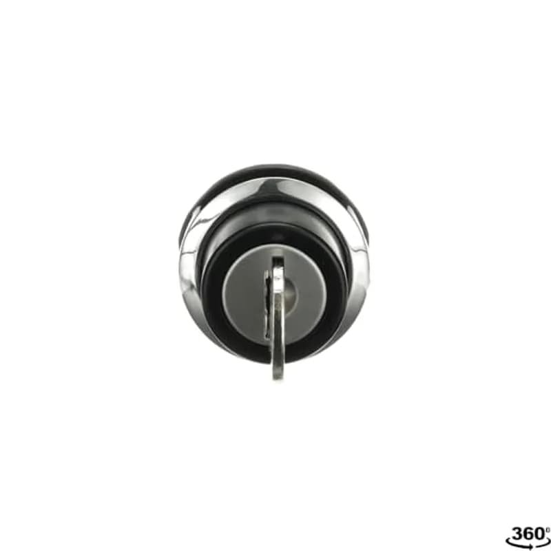 ABB - Electrification M2SSK1-301 - Modular Selector Switch - 2-Pos Maintained - Key - Black/Key - Non-illuminated - Chrome metal - No contact block