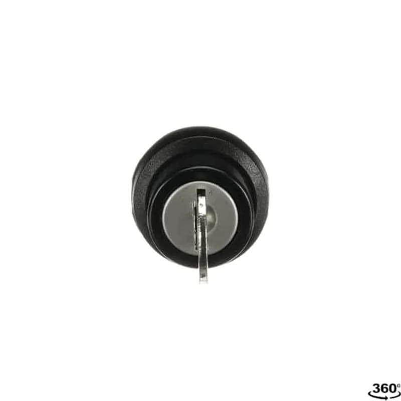 ABB - Electrification M2SSK3-101 - Modular Selector Switch - 2-Pos Momentary, spring return from C to B - Key - Black/Key - Non-illuminated - Black plastic - No contact block