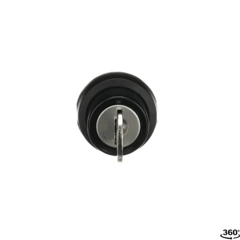 ABB - Electrification M3SSK4-101 - Modular Selector Switch - 3-Pos Maintained/Momentary, A and B fixed, spring return from C to B - Key - Black/Key - Non-illuminated - Black plastic - No contact block