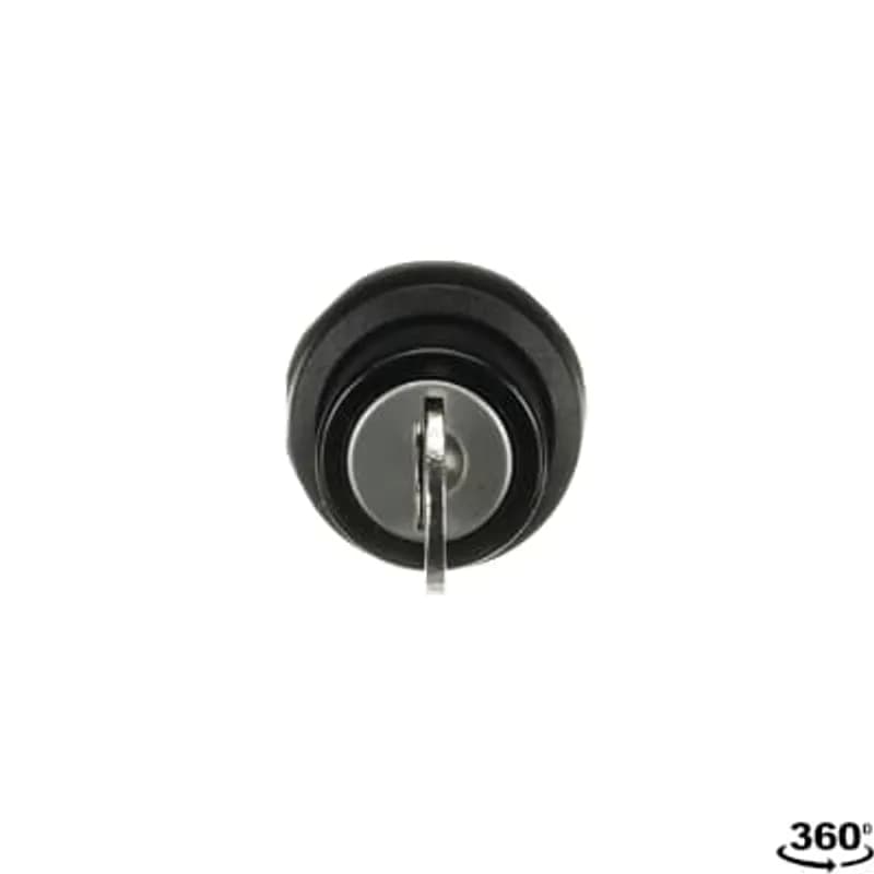 ABB - Electrification M3SSK3-101 - Modular Selector Switch - 3-Pos Momentary, spring return from A and C to B - Key - Black/Key - Non-illuminated - Black plastic - No contact block