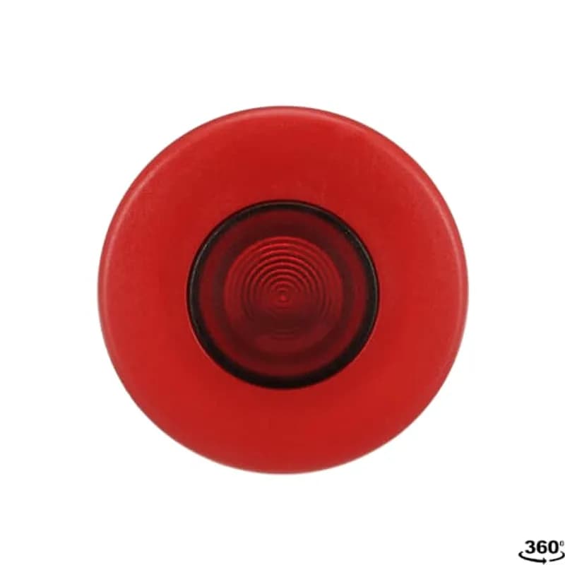 Modular Emergency Stop - Twist release - Mushroom 60mm - Red - Illuminated - Black - No contact block