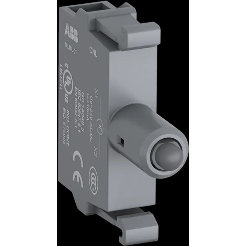 Modular LED block - 12V DC, integrated LED - Red - Illuminated