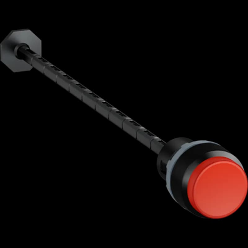 Modular Reset Pushbutton - Momentary - Flush - Black - Non-illuminated - Black Plastic - No text