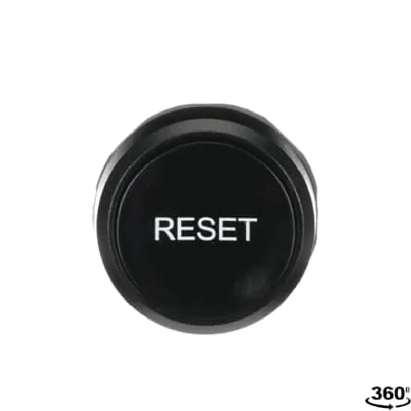 Modular Reset Pushbutton - Momentary - Flush - Black - Non-illuminated - Black Plastic - Text/symbol: RESET