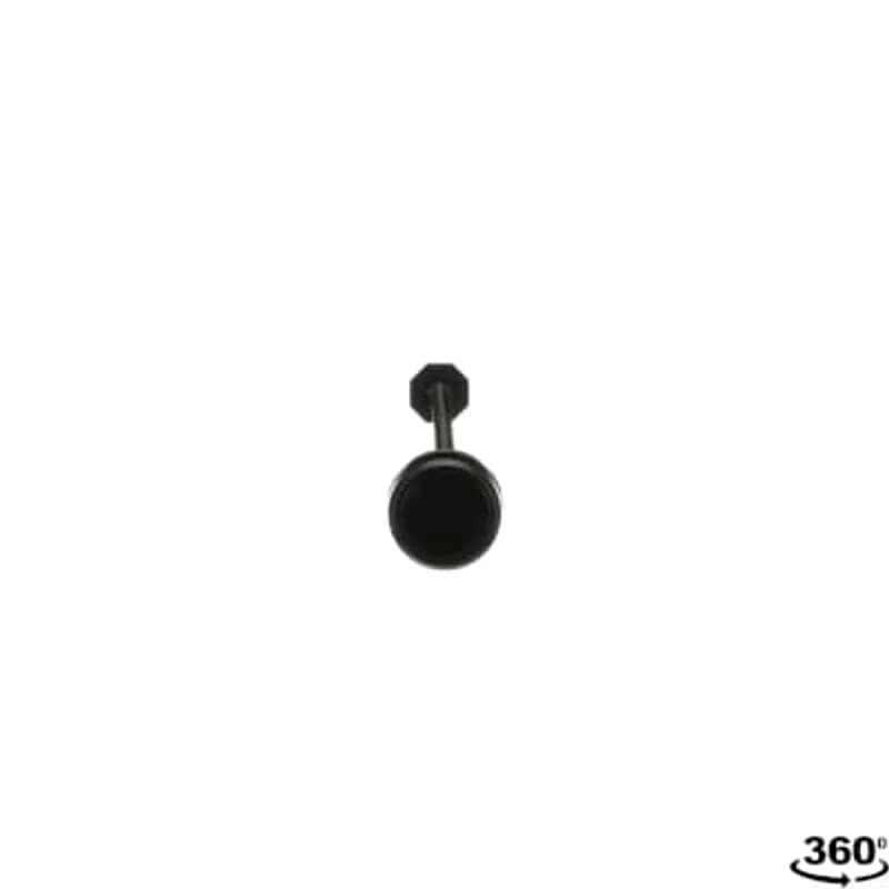 ABB - Electrification KPR3-100B - Modular Reset Pushbutton - Momentary, with shaft - Flush - Black - Non-illuminated - Black Plastic - No text