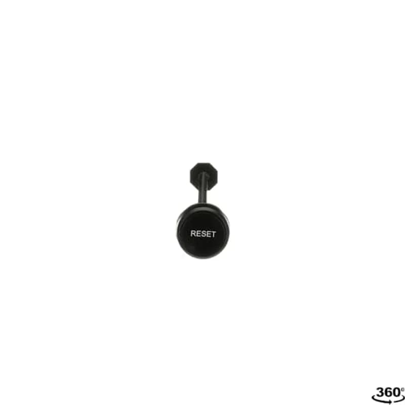 ABB - Electrification KPR3-104B - Modular Reset Pushbutton - Momentary, with shaft - Flush - Black - Non-illuminated - Black Plastic - Text/symbol: RESET