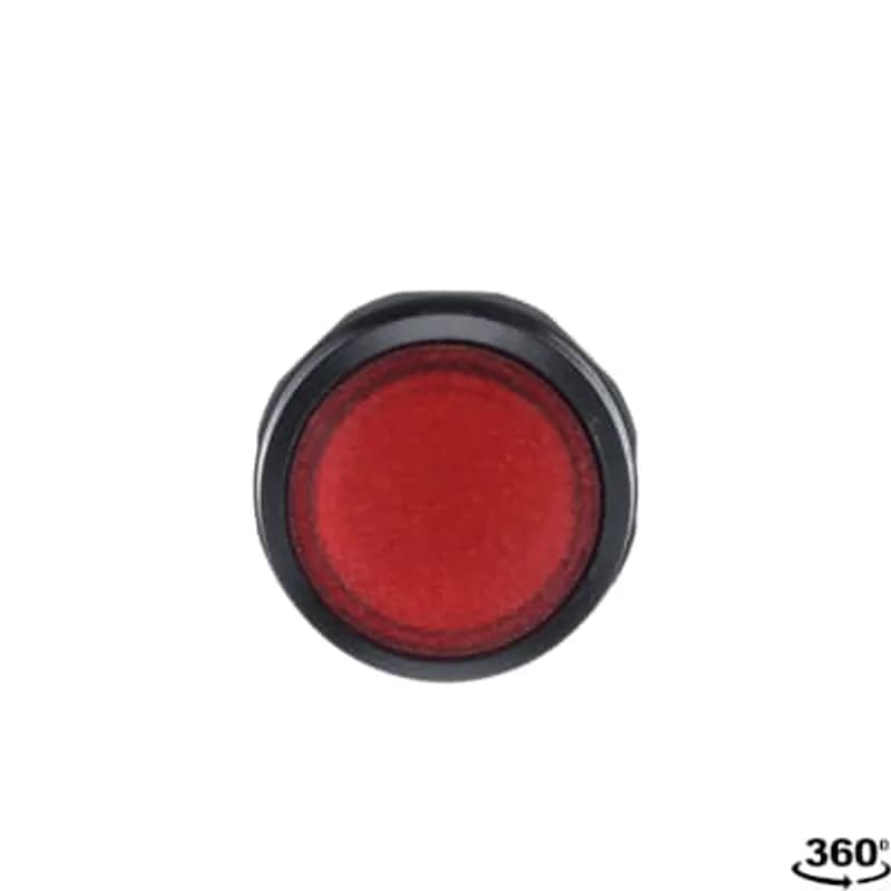 Compact Pushbutton - Momentary - Flush - Red - Illuminated - Black plastic - 1NC