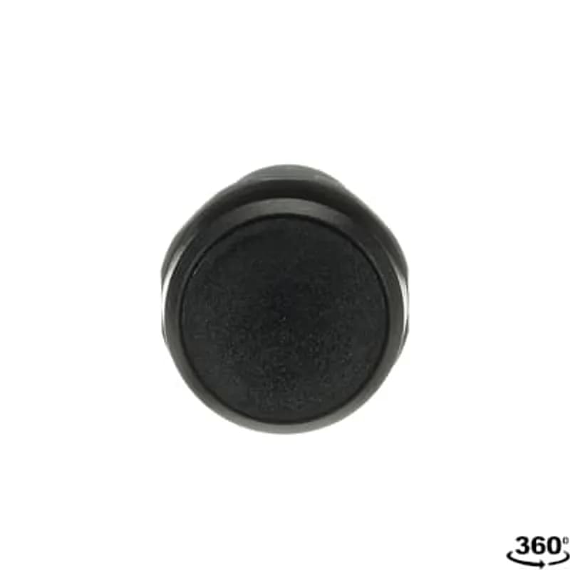 Compact Pushbutton - Maintained - Flush - Black - Non-illuminated - Black plastic - 2NO