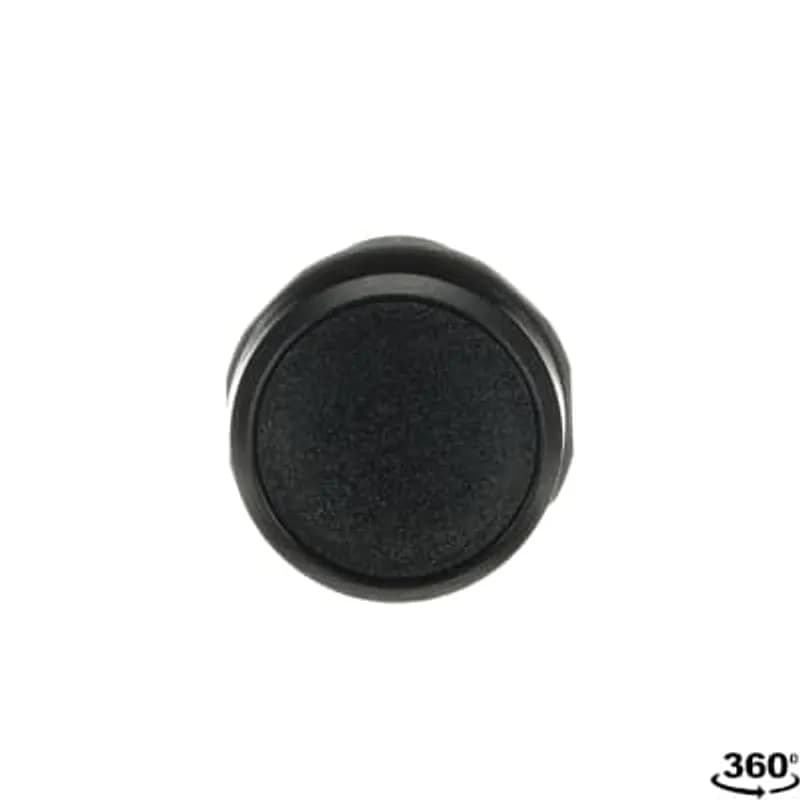 Compact Pushbutton - Maintained - Flush - Black - Non-illuminated - Black plastic - 1NO+1NC