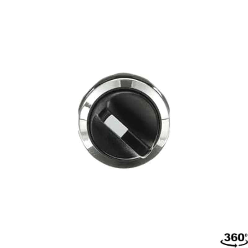 ABB - Electrification C2SS2-30B-20 - Compact Selector Switch - 2-pos Fixed A&C - Short handle - Black - Non-illuminated - Chrome metal - 2NO
