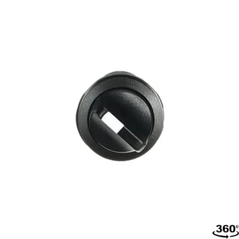 Compact Selector Switch - 2-pos Fixed A&C - Short handle - Black - Non-illuminated - Black plastic - 1NO